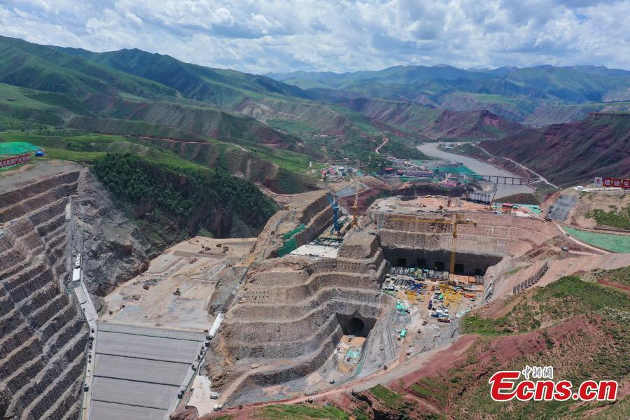 Usina Hidrelétrica de Maerdang em constru??o em Qinghai
