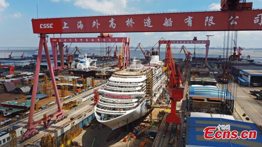 Primeiro grande navio de cruzeiro da China está em constru??o