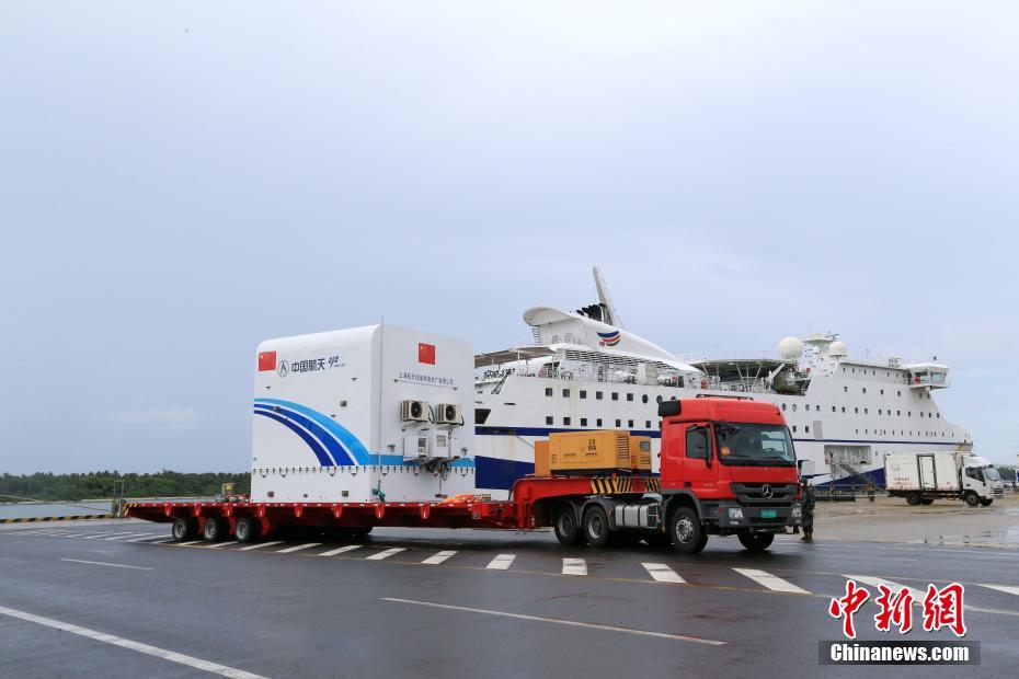 Módulo de laboratório Mengtian chega ao local de lan?amento de Wenchang