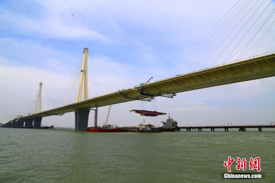 Galeria: acoplamento do v?o principal da ponte do projeto-chave da Grande área da Baía Guangdong-Hong Kong-Macau