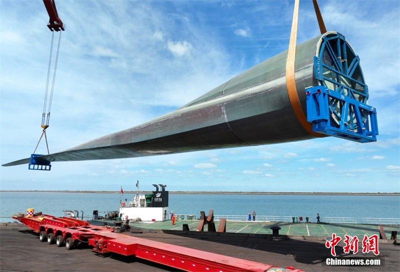 Jiangsu: lamina de turbina eólica mais longa do mundo é carregada com sucesso
