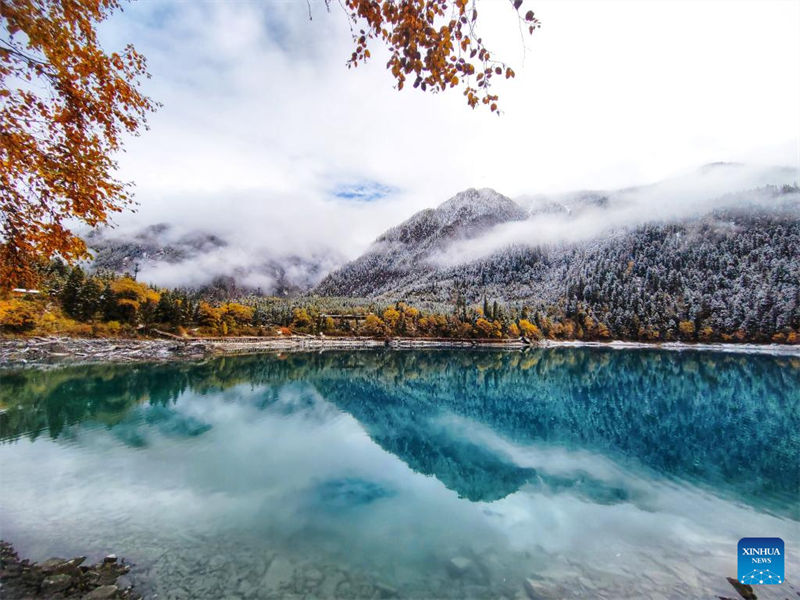 Galeria: cenário de neve da área cênica de Jiuzhaigou em Sichuan
