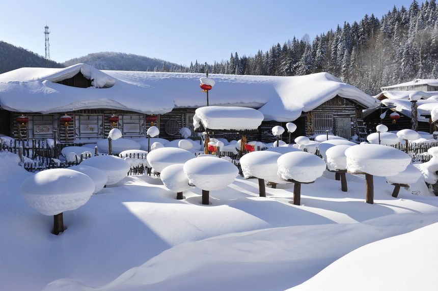 Heilongjiang: vila da neve é oficialmente inaugurada