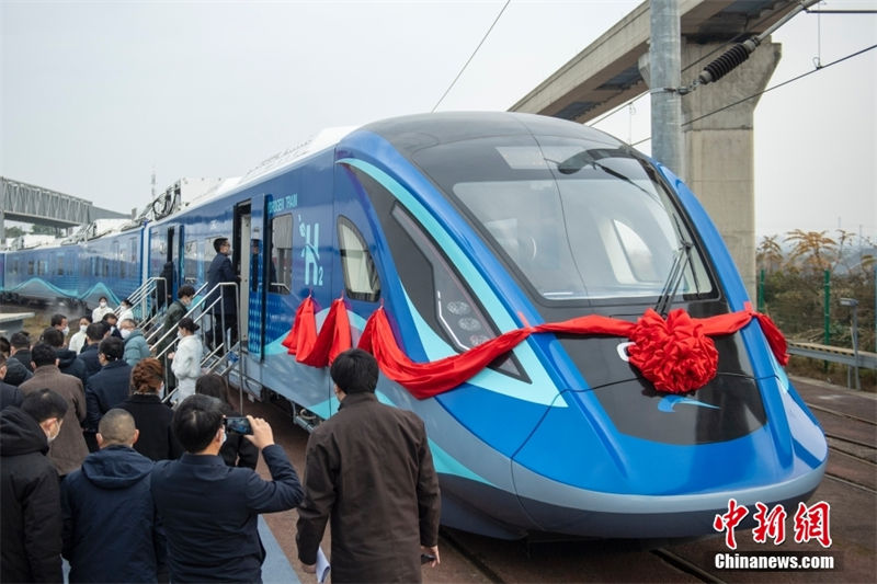 Primeiro trem de energia de hidrogênio do mundo foi fabricado na província chinesa de Sichuan