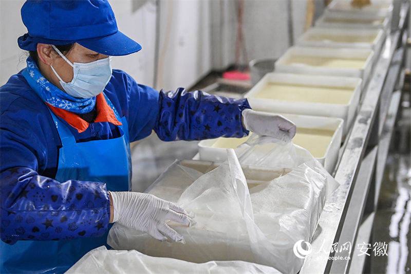 Anhui: vila com oficinas de produ??o caseira de tofu torna-se modelo nacional