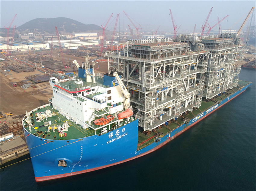 China: primeira constru??o integrada de fábrica modular de GNL do mundo é entregue oficialmente 