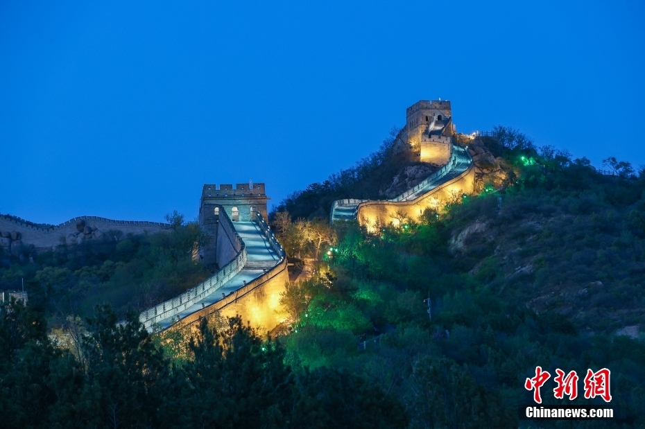 Se??o Badaling da Grande Muralha em Beijing abrirá ao público à noite