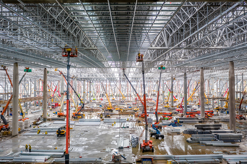 Estrutura principal da esta??o ferroviária Baiyun foi concluída