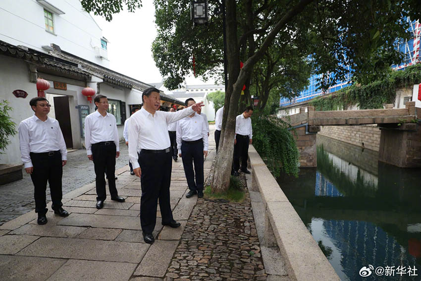 Xi Jinping inspeciona Suzhou, na Província de Jiangsu, leste da China
