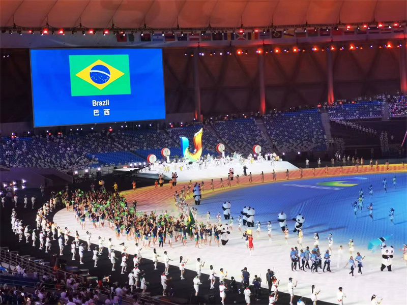 Cerim?nia inaugural da 31a Universíade de Ver?o realizada em Chengdu
