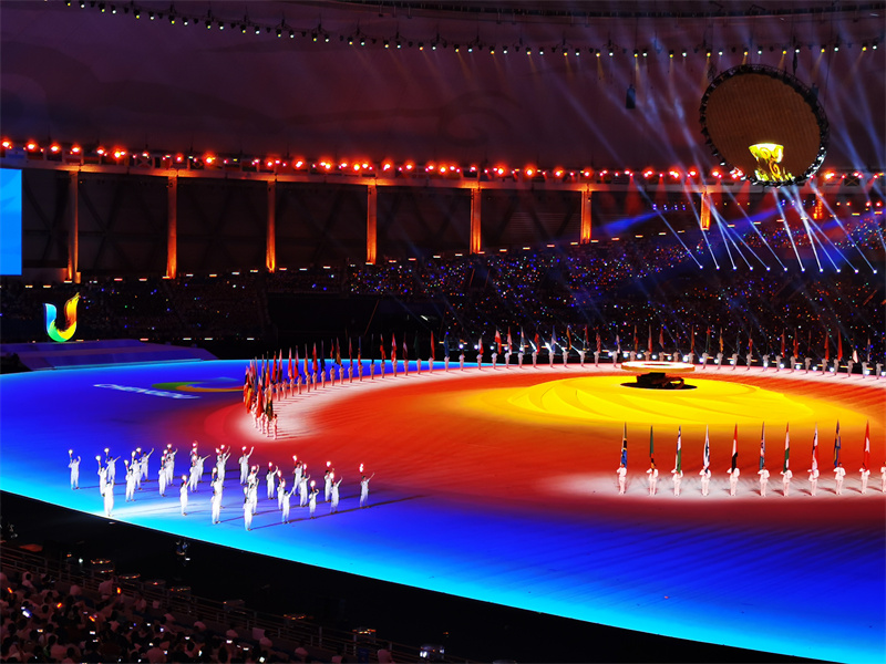 Cerim?nia inaugural da 31a Universíade de Ver?o realizada em Chengdu