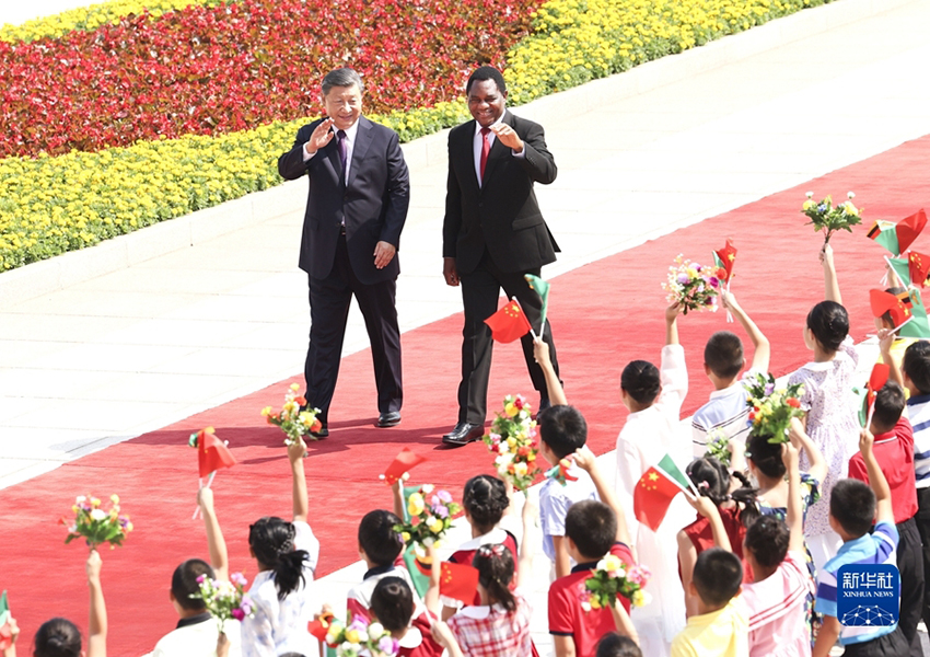Xi Jinping e Hichilema anunciam eleva??o dos la?os China-Zambia