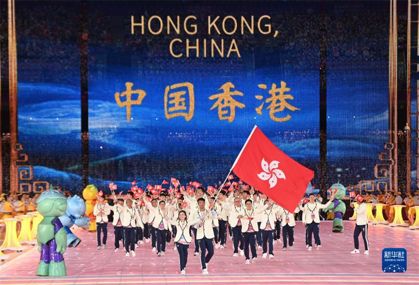 Come?a desfile de atletas na cerim?nia de abertura dos Jogos Asiáticos de Hangzhou