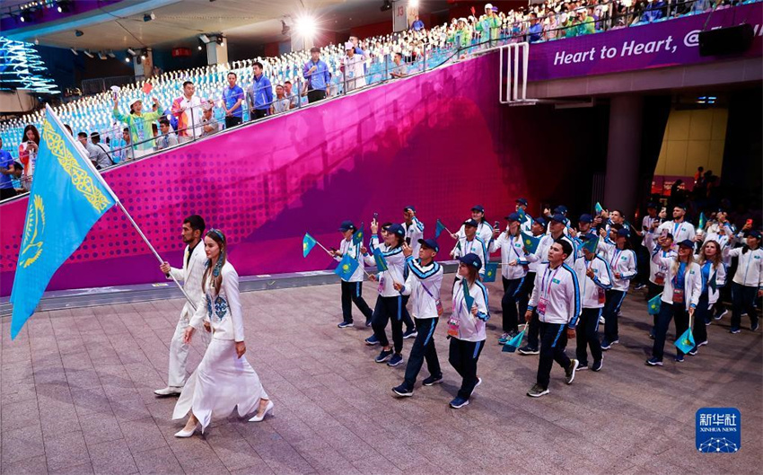 Come?a desfile de atletas na cerim?nia de abertura dos Jogos Asiáticos de Hangzhou