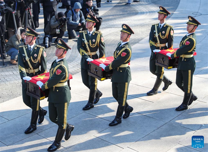 S?o enterrados em Shenyang restos mortais de soldados dos Voluntários do Povo Chinês retornados da República da Coreia