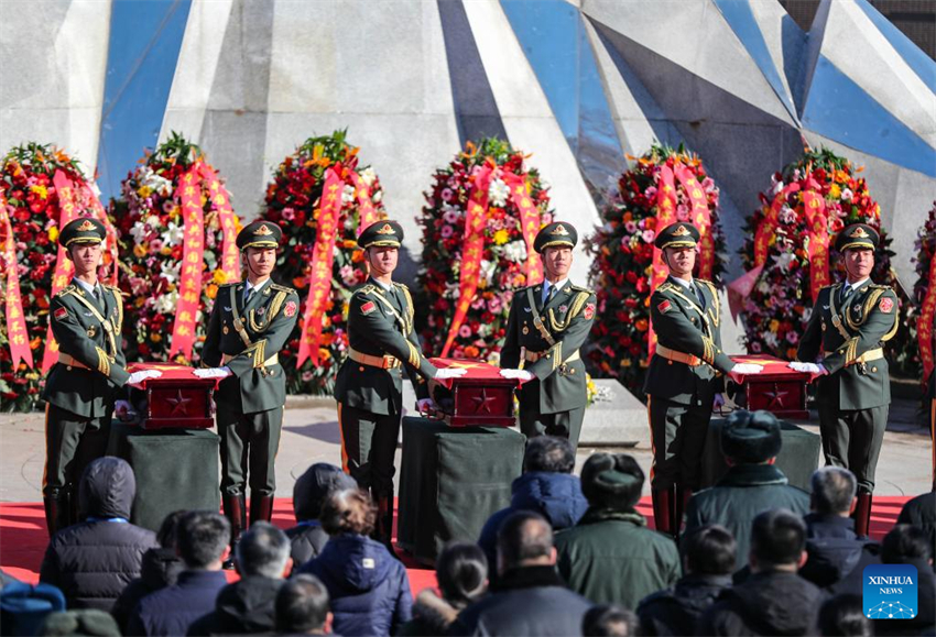 S?o enterrados em Shenyang restos mortais de soldados dos Voluntários do Povo Chinês retornados da República da Coreia
