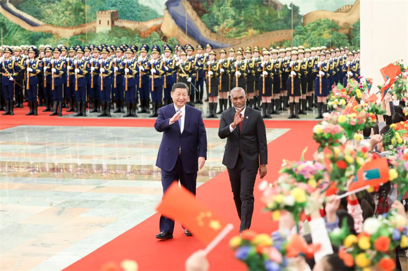 Presidentes da China e das Maldivas realizam conversas