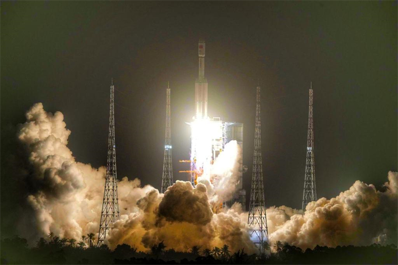 China lan?a nave espacial de carga Tianzhou-7