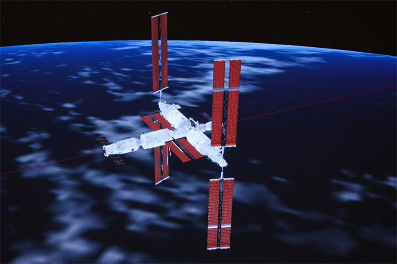 Cargueiro espacial Tianzhou-7 acopla com sucesso no módulo central da esta??o espacial Tiangong
