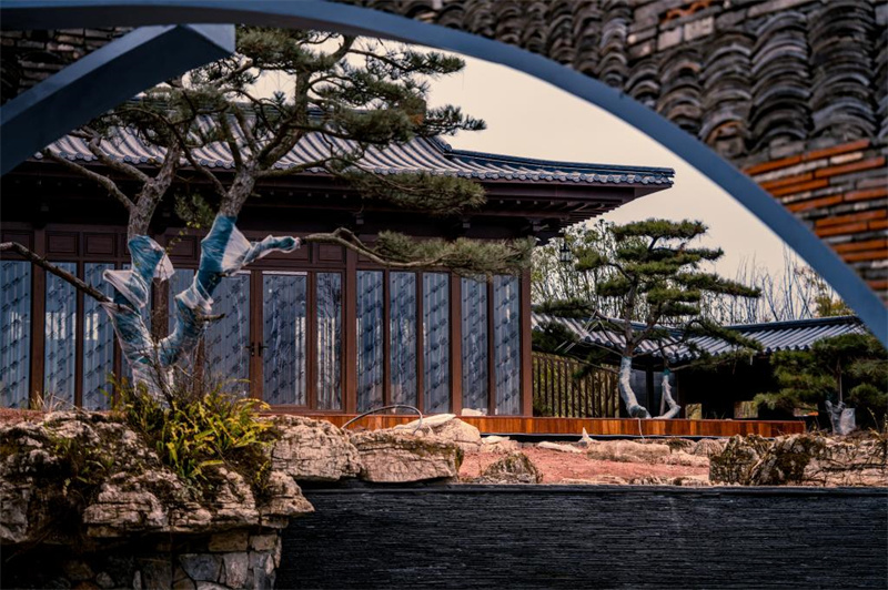 Recinto da Exposi??o Internacional de Horticultura de Chengdu prestes a ser concluído