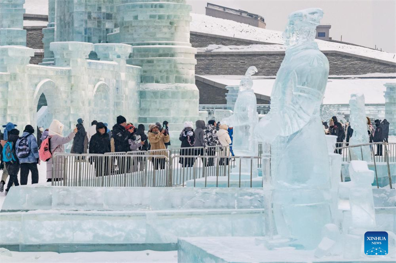 Nova atra??o em Harbin: escultura de gelo dos Soldados de Terracota