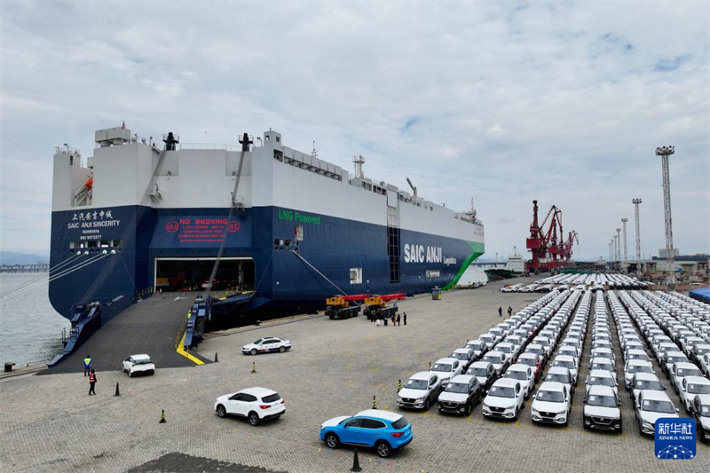 Porto de Xiamen registra maior volume de exporta??o marítima de veículos em envio único