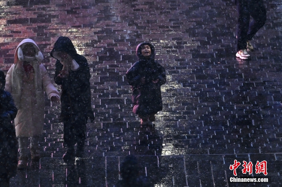 Beijing recebe primeira queda de neve do Ano do Drag?o