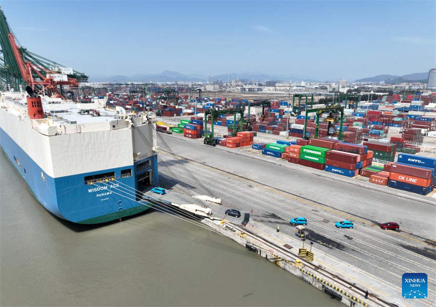 Fujian registra a maior carga única de veículos de exporta??o