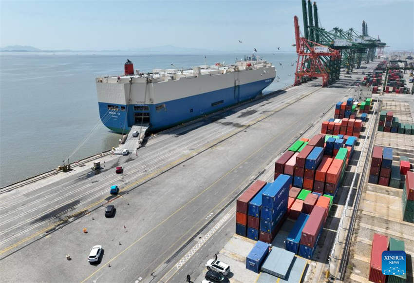 Fujian registra a maior carga única de veículos de exporta??o