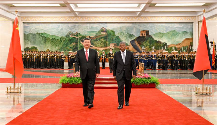 Presidentes chinês e angolano realizam conversas, elevando la?os bilaterais para parceria de coopera??o estratégica global