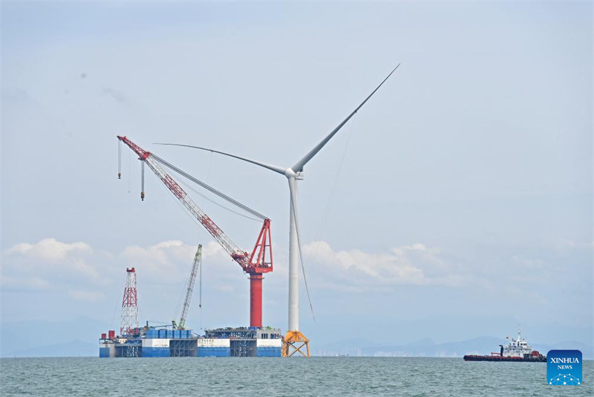 Primeiro projeto de demonstra??o de energia eólica de Guangxi está em constru??o