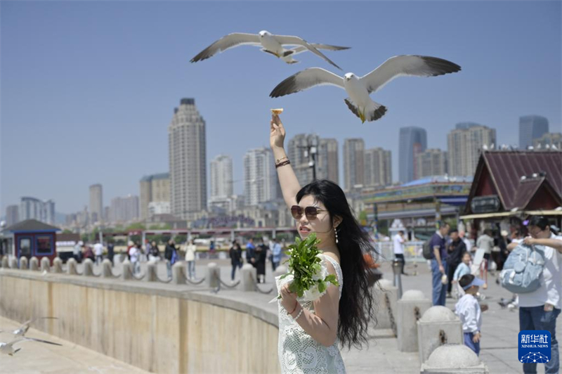 Início do ver?o traz alta temporada turística para Dalian, cidade no nordeste da China