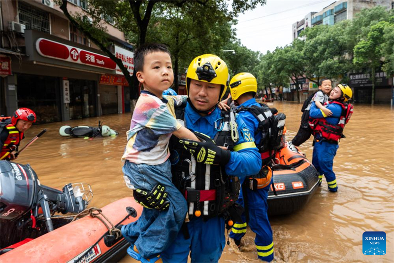 China atualiza resposta de emergência às fortes chuvas e inunda??es em Hunan