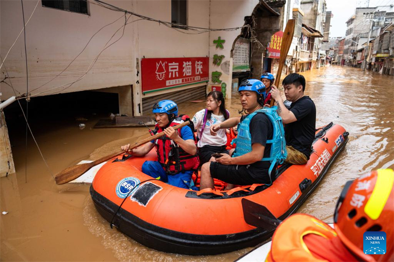 China atualiza resposta de emergência às fortes chuvas e inunda??es em Hunan