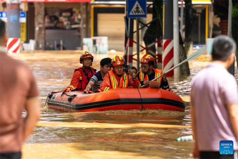 China atualiza resposta de emergência às fortes chuvas e inunda??es em Hunan
