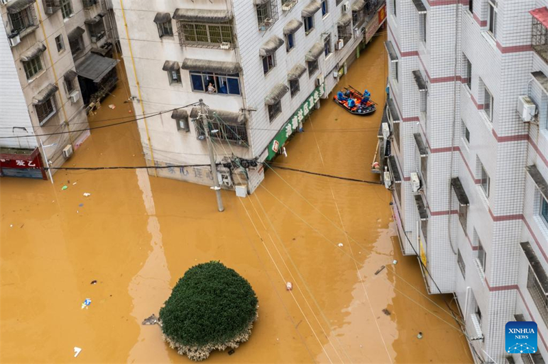 China atualiza resposta de emergência às fortes chuvas e inunda??es em Hunan