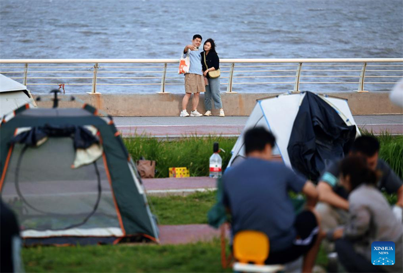 Vista da Nova área de Binhai em Tianjin