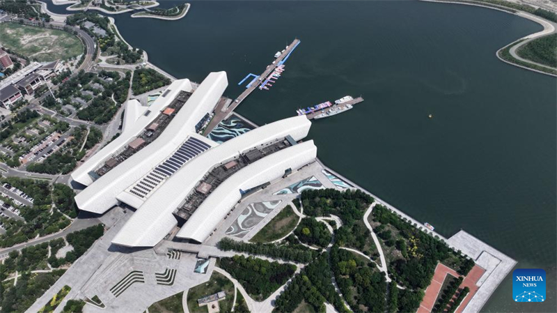 Vista da Nova área de Binhai em Tianjin