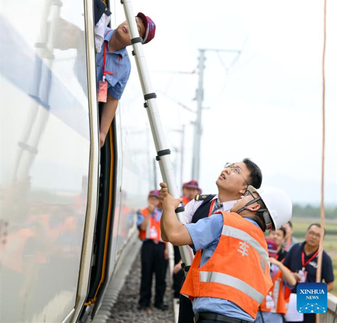 Exercício?de?simula??o?contra?falhas?realizado na?ferrovia?de?alta?velocidade?Baotou-Yinchuan