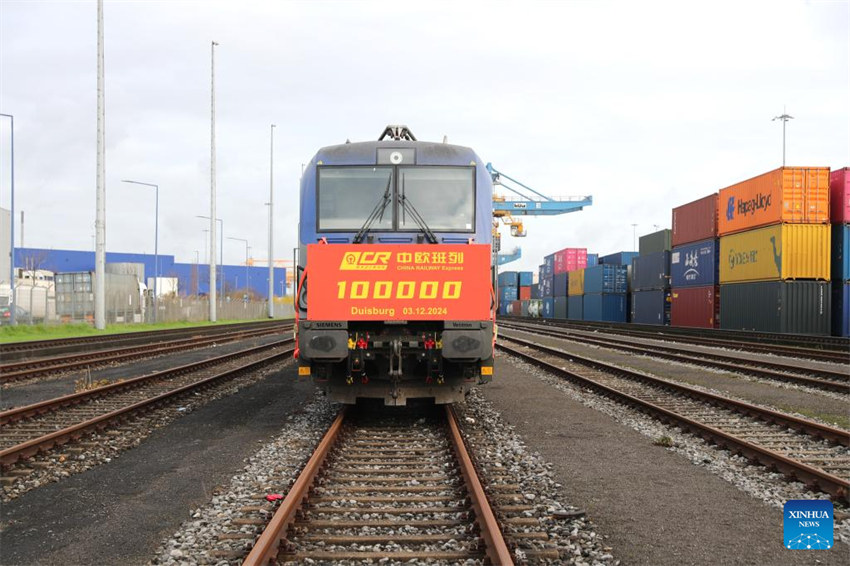 Servi?o de trem de carga China-Europa atinge marco com a chegada do 100.000o trem na Alemanha
