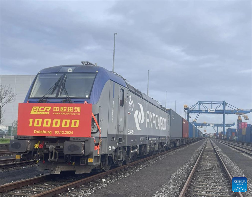 Servi?o de trem de carga China-Europa atinge marco com a chegada do 100.000o trem na Alemanha