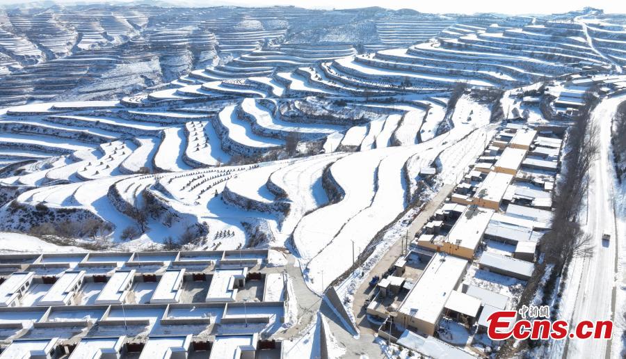 Campos em terra?os cobertos de neve se assemelham às 