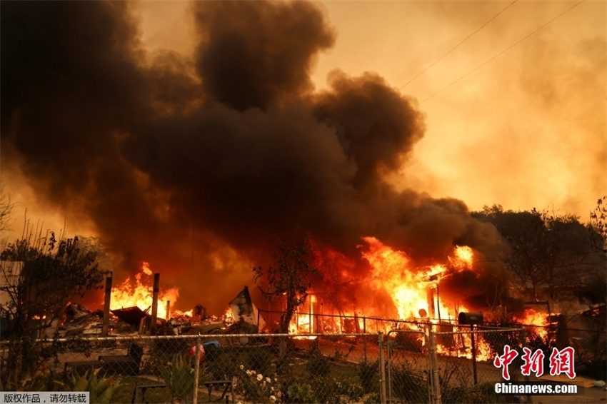 Incêndios florestais em larga escala varreram Los Angeles, EUA, e mais de 100.000 pessoas foram for?adas a evacuar