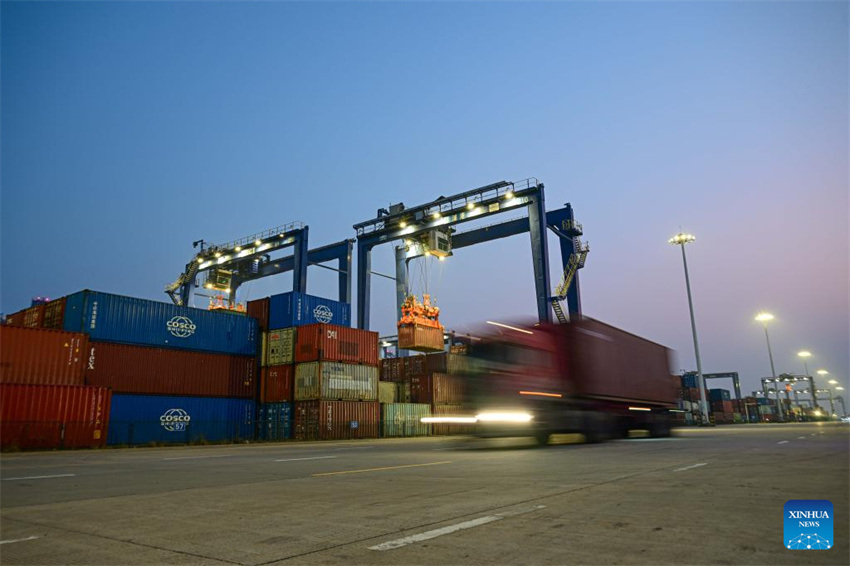 Hainan: movimenta??o anual de contêineres do porto de Yangpu registra aumento anual de 9,2%