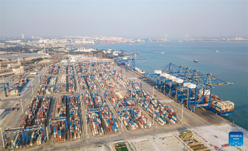 Hainan: movimenta??o anual de contêineres do porto de Yangpu registra aumento anual de 9,2%