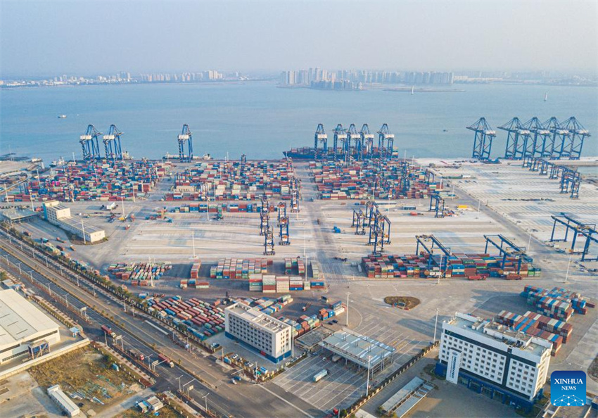 Hainan: movimenta??o anual de contêineres do porto de Yangpu registra aumento anual de 9,2%