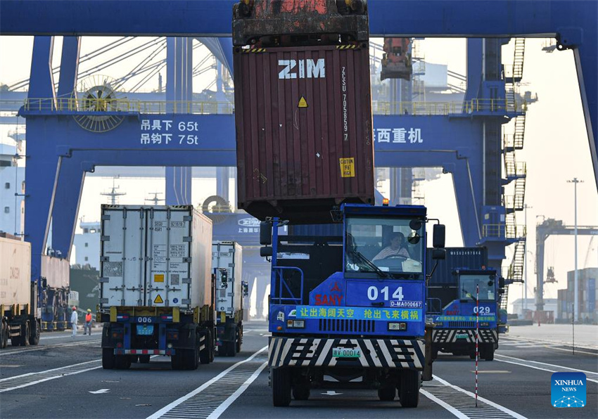 Hainan: movimenta??o anual de contêineres do porto de Yangpu registra aumento anual de 9,2%