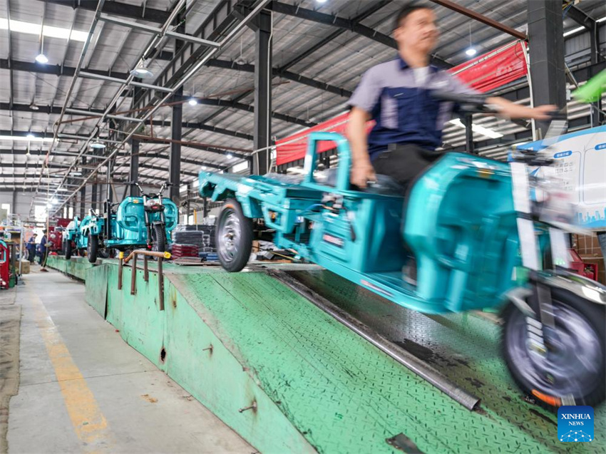 PME de tecnologia em Sichuan vê crescimento na exporta??o de triciclos elétricos
