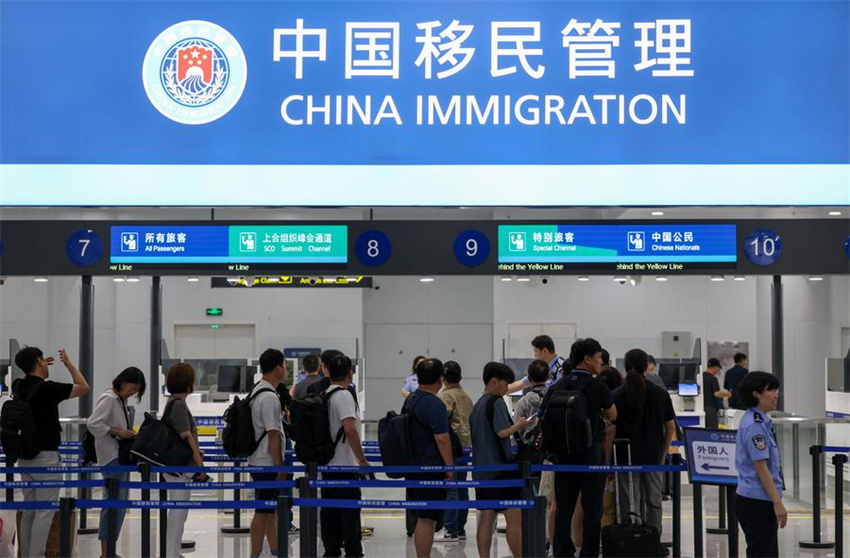 Nova instala??o de inspe??o de imigra??o inaugurada no Aeroporto Internacional de Binhai em Tianjin