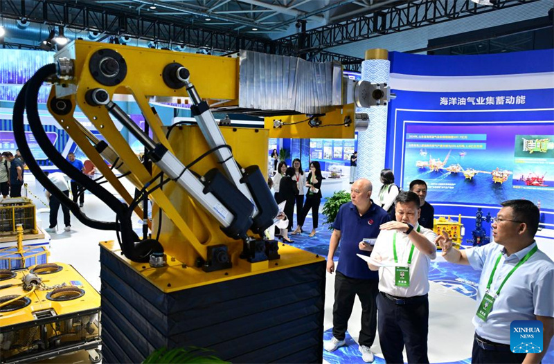 Exposi??o Marítima do Leste Asiático 2025 realizada em Qingdao, leste da China